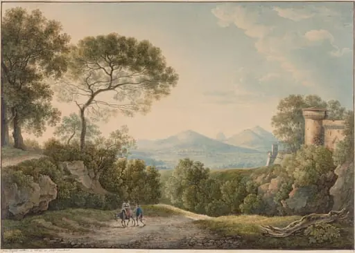 View from Tivoli across the Tiber Valley at Sunset