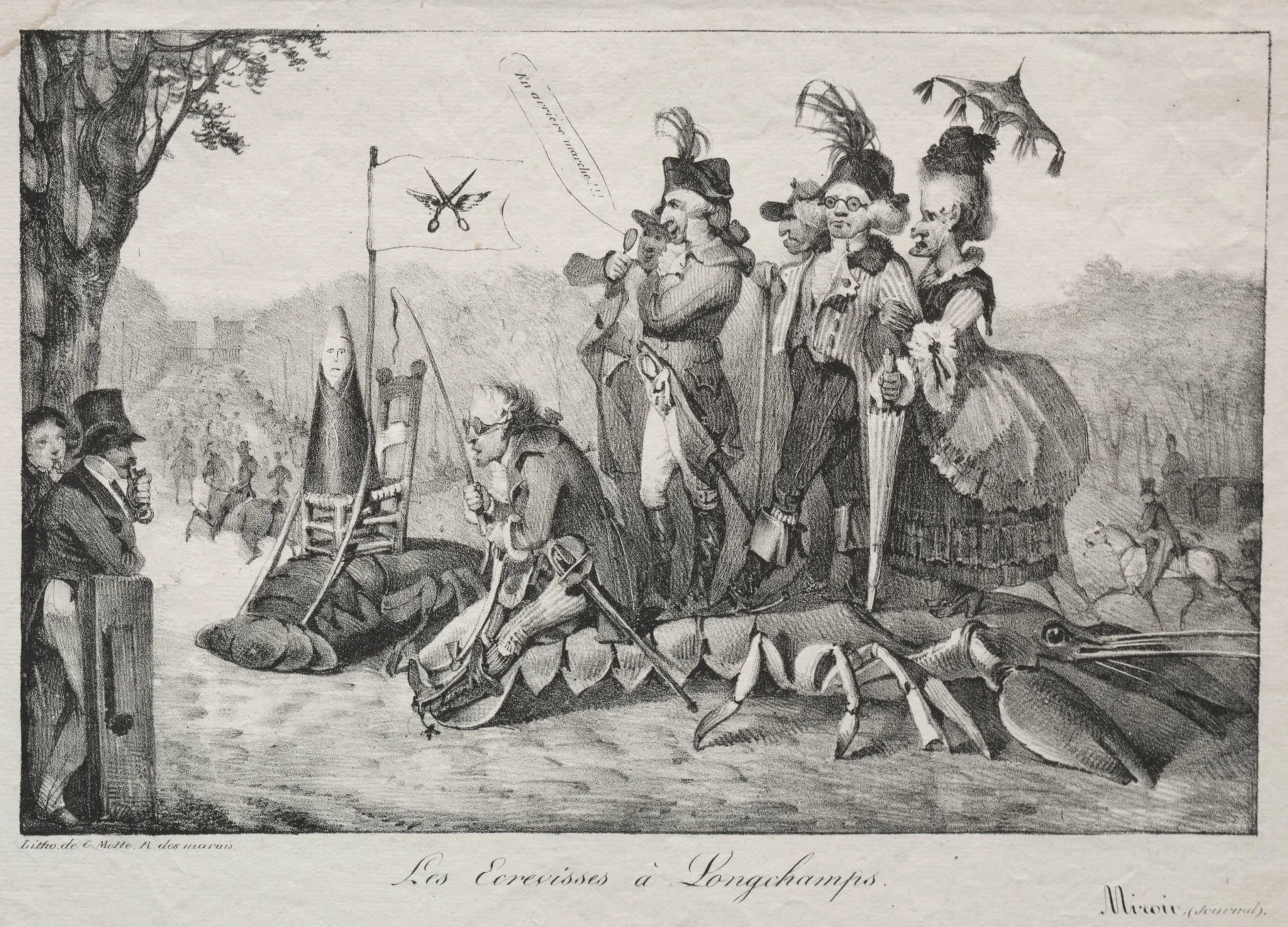 The Crayfish of Longchamps, by Eugène Delacroix, 1822