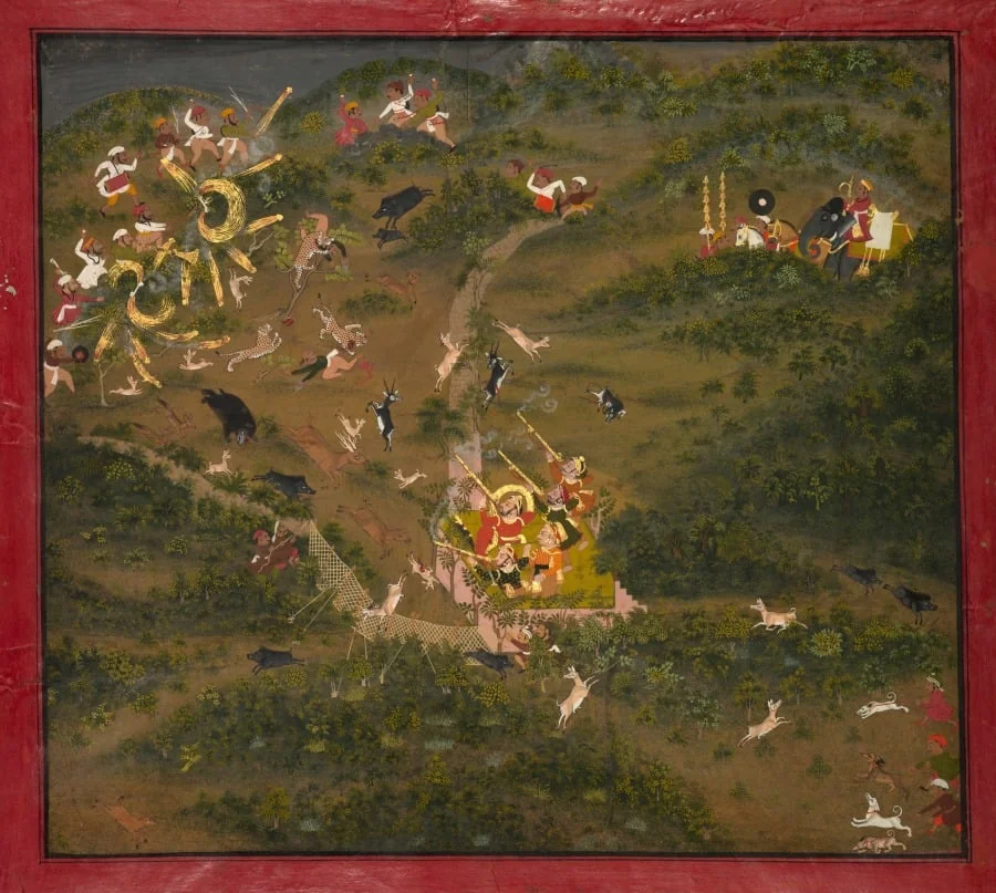 Maharana Jagat Singh II Hunting, by son of Jiva Jugarsi, unspecified, 1747