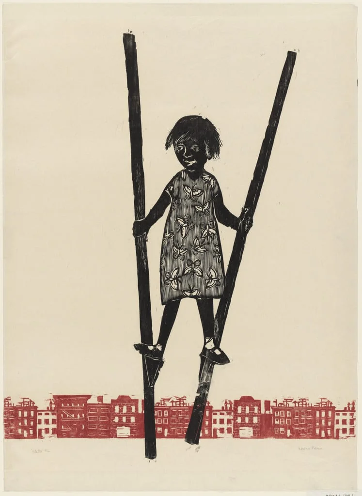 Untitled, by Leona Pierce, ink, 1951