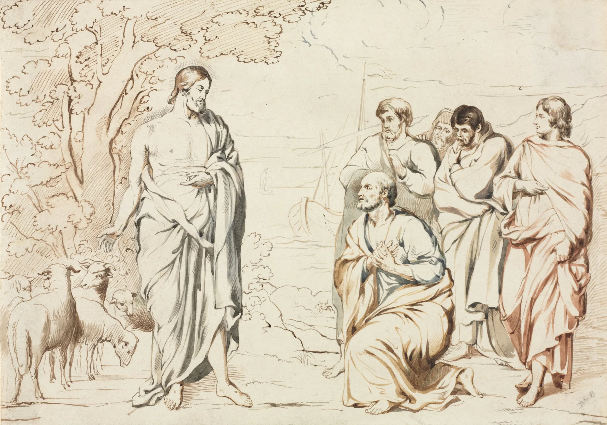 Christ and His Disciples, by Joseph Brett, 1842