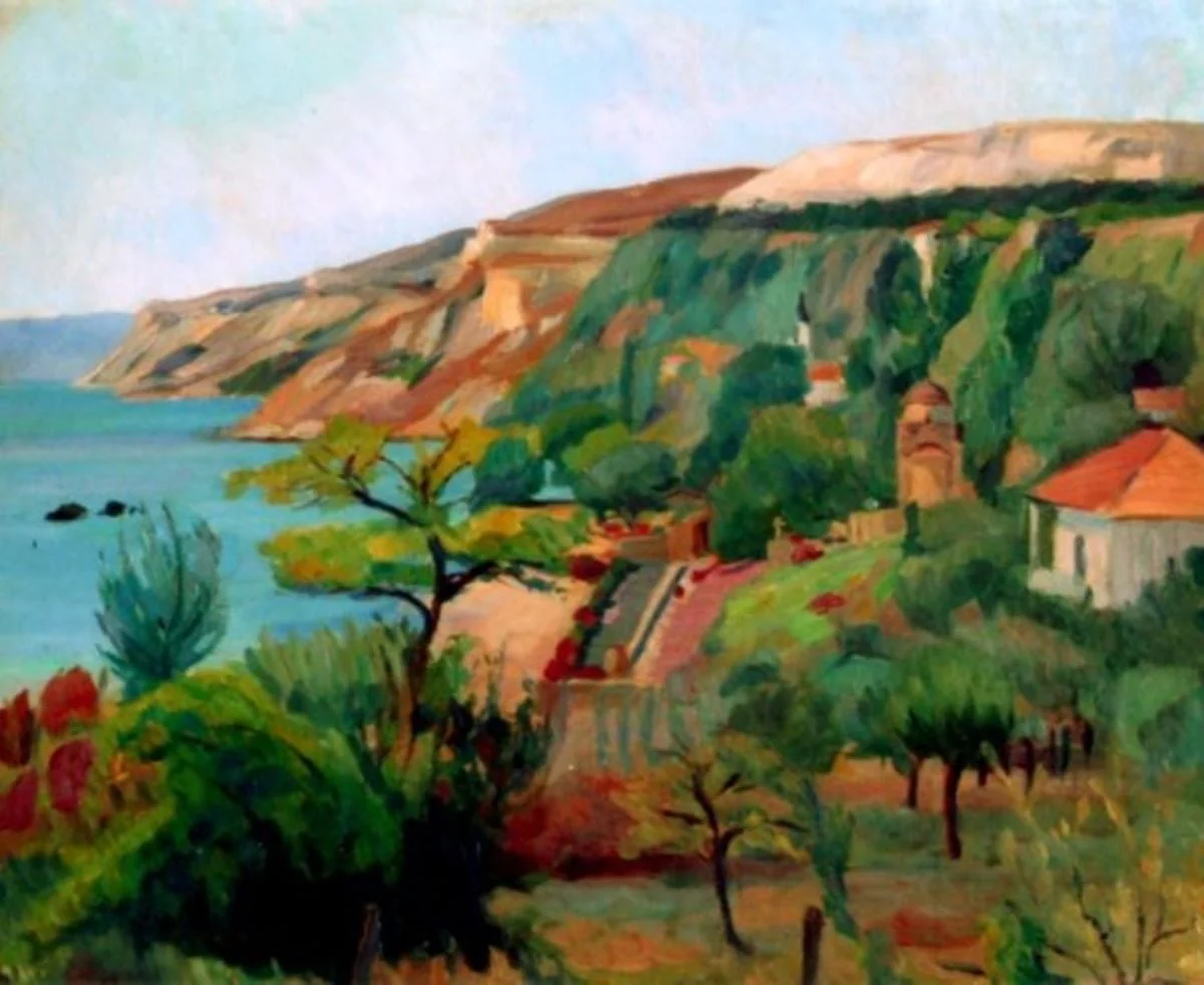 Grădini la marginea mării, by Cecilia Cuțescu-Storck, unspecified, 1932