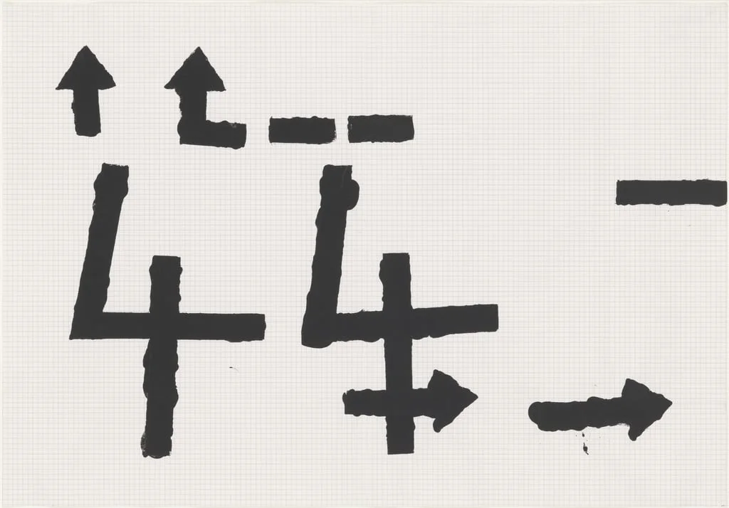 Untitled, by Jannis Kounellis, gouache, 1962