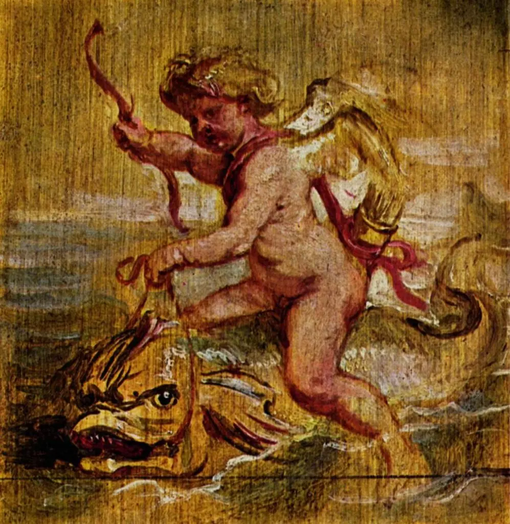 Cupid on a dolphin