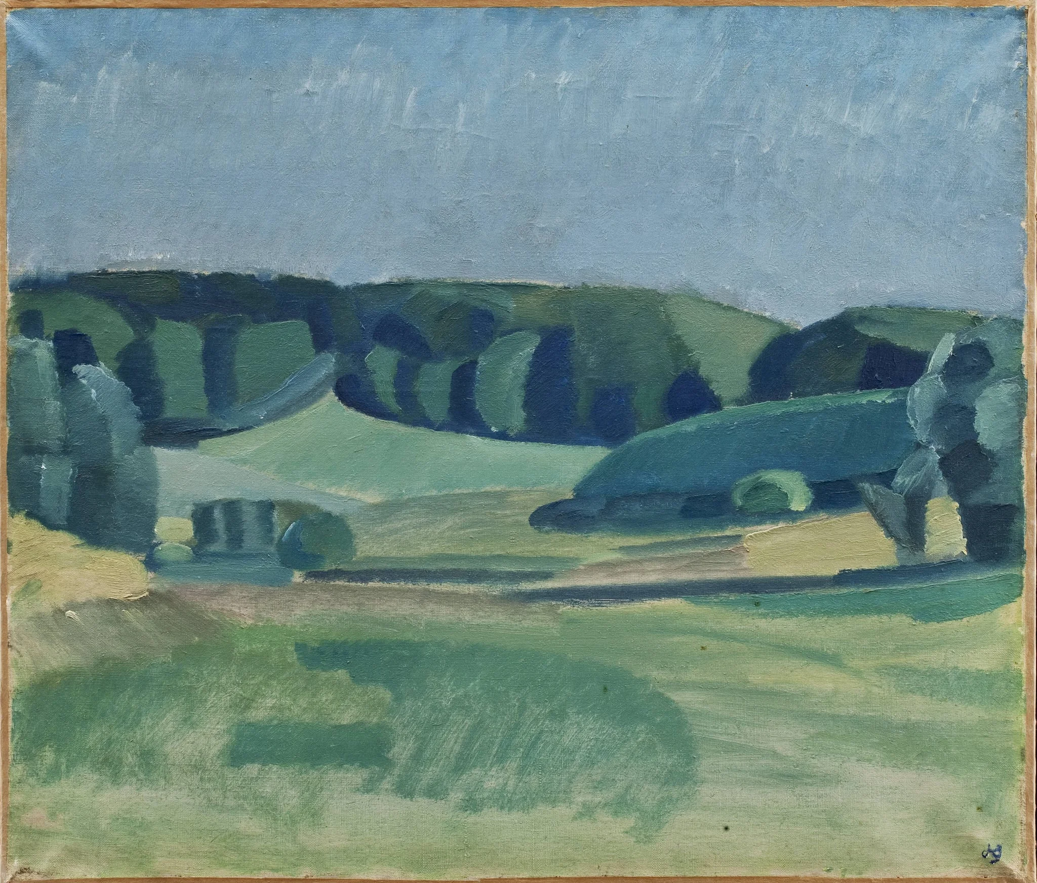 Landscape near Bistrup, by Unknown, unspecified, 1918