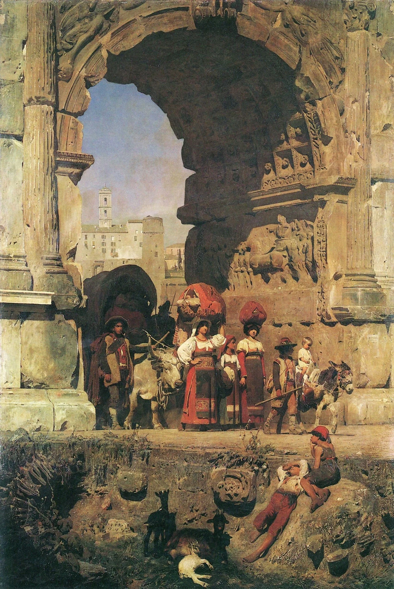 The Triumphal Arch of Titus in Rome, by Franz von Lenbach, oil, 1860
