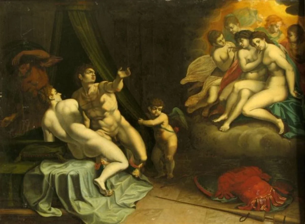 Marte și Venus prinși în plasă de Vulcan, by anonim italian, unspecified