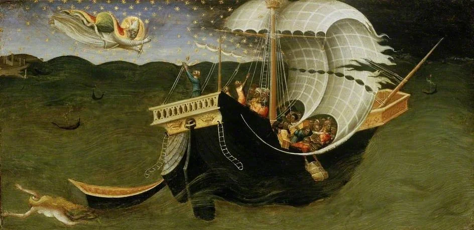 St Nicholas of Bari banishing the Storm, by Bicci di Lorenzo, unspecified, 1434