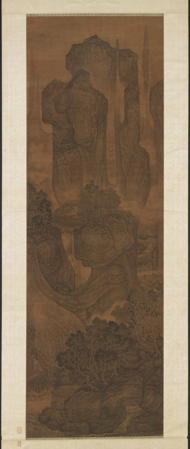 宋人陡壑飛泉　軸, by Unknown, unspecified, 960