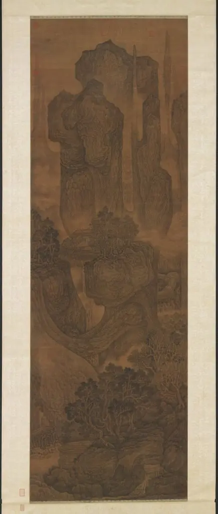 宋人陡壑飛泉　軸