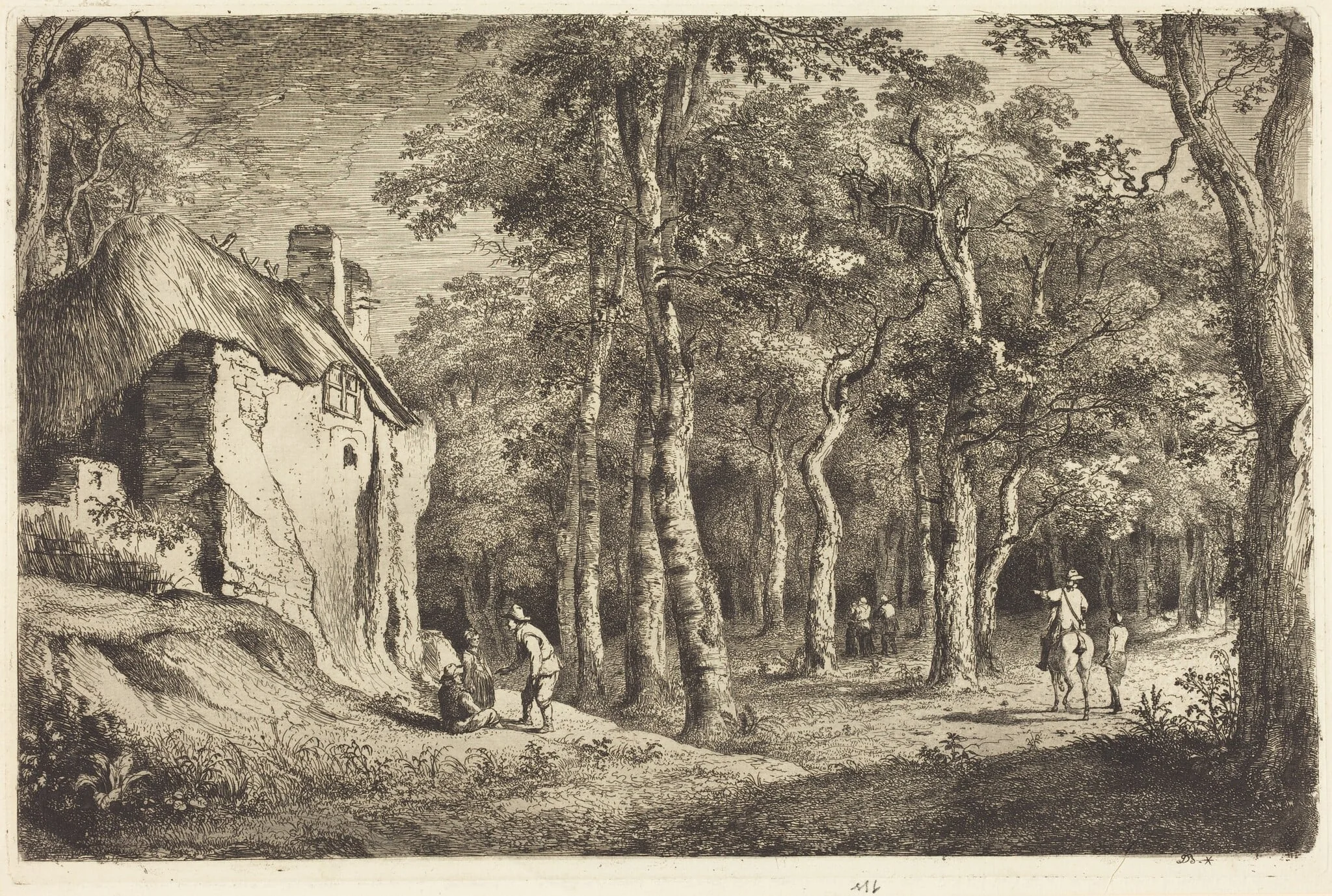 Entree de Foret, by Jean-Jacques de Boissieu, ink, 1772