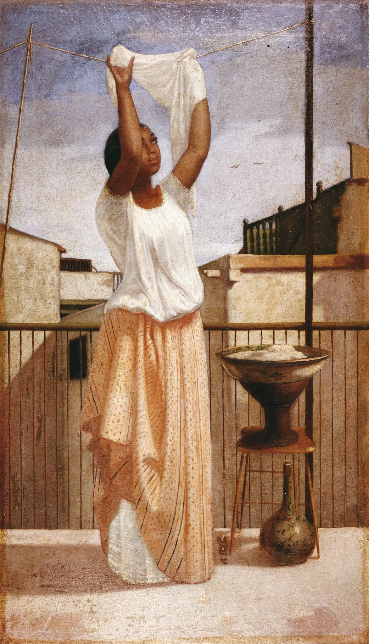 The Laundress, by Francisco Laso, oil, 1858