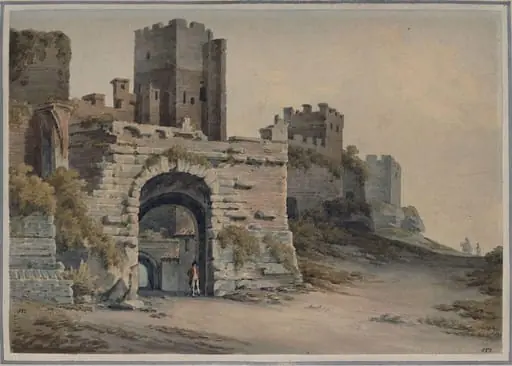 Porta Tiburtina, Rome, seen from the inside