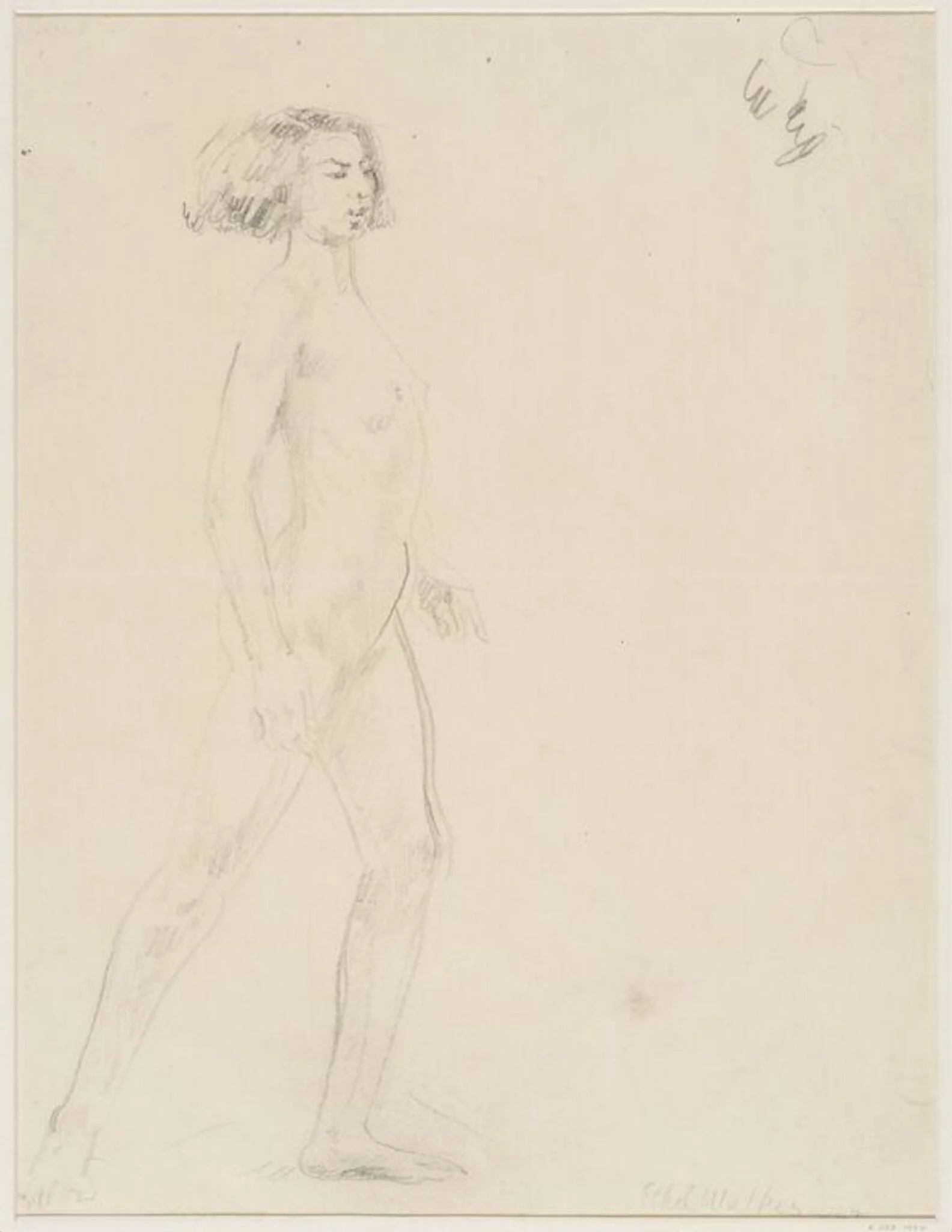 Study for the central figure in 'To the Land of Ecstasy', by Ethel Walker, 1927