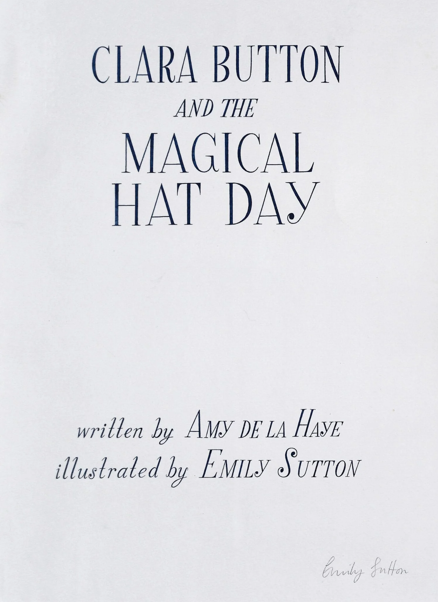 Title Page, by Emily Sutton, 2011