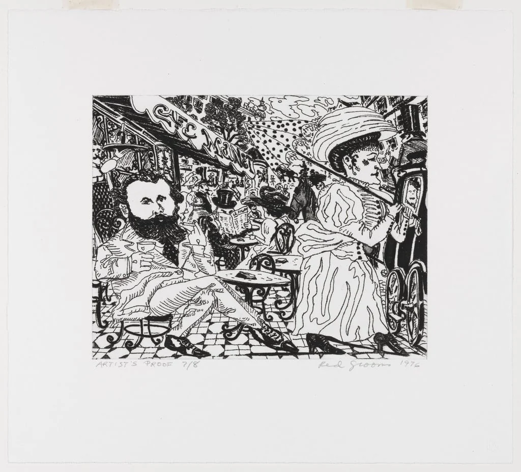 Untitled, by Red Grooms, ink, 1976