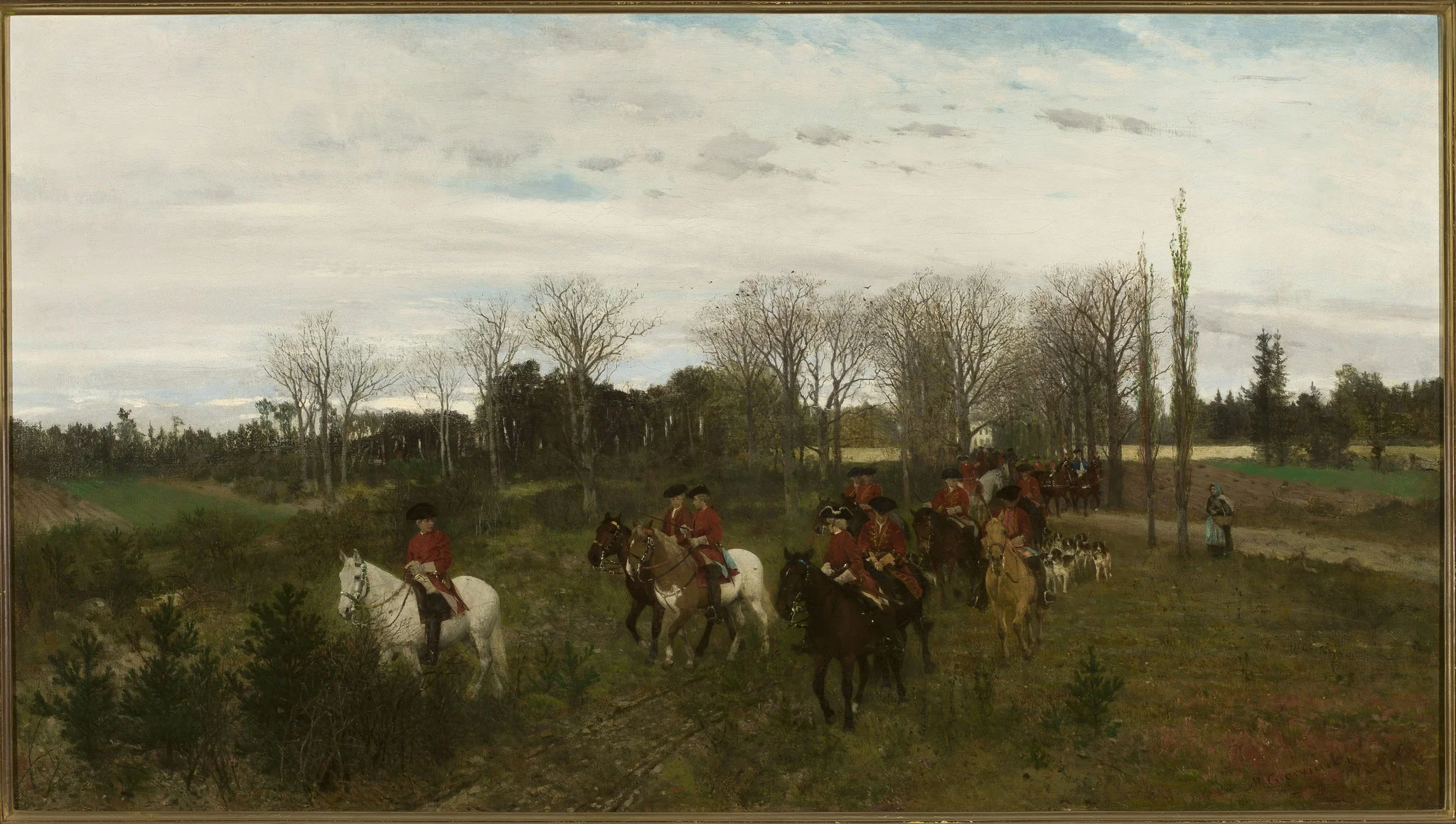 Departure for hunting, by Maksymilian Gierymski, oil, 1871