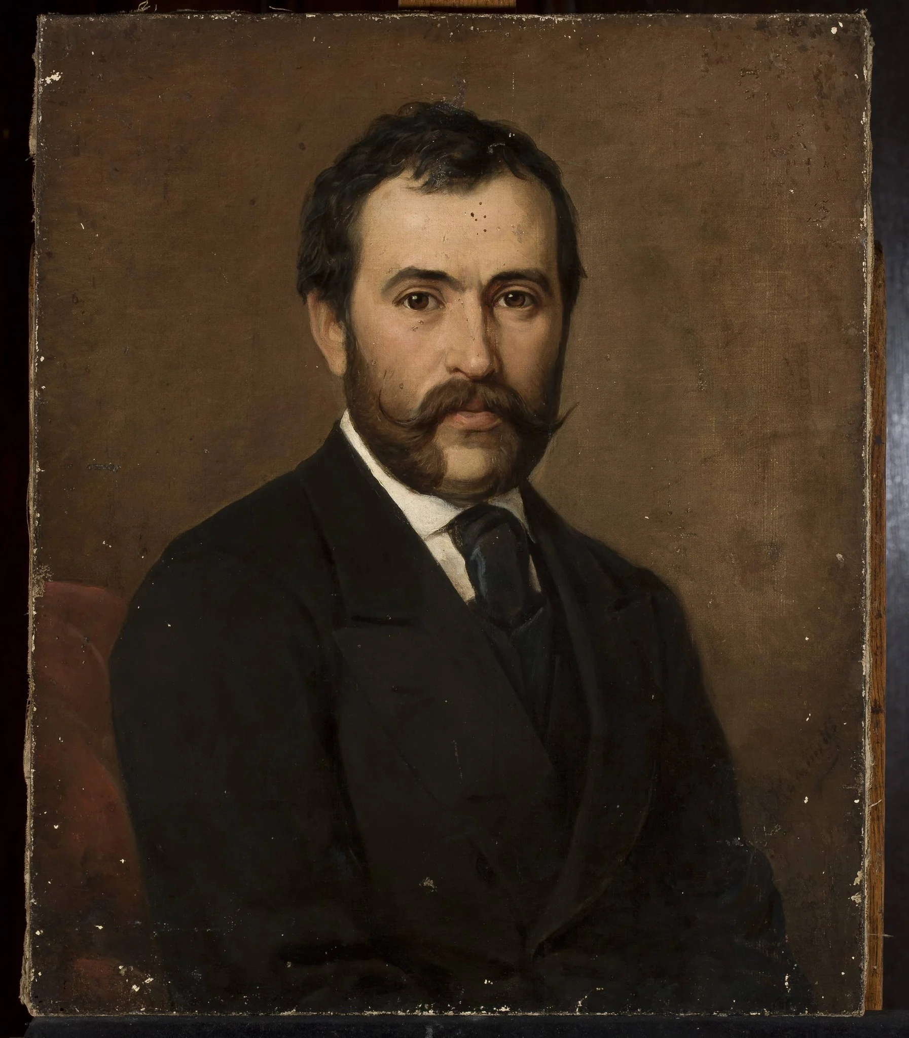 Male portrait, by Aleksander Kamiński, oil, 1864