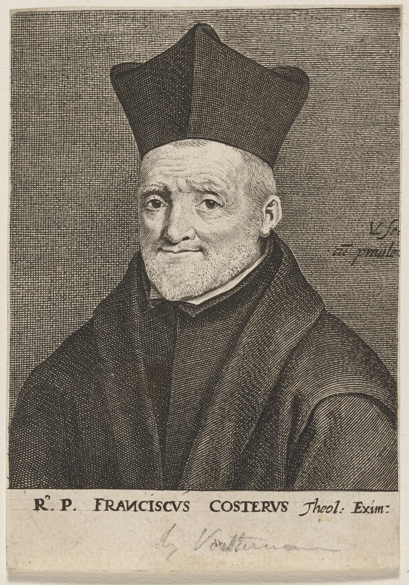 R. P. Francis Coster, by Lucas Emil Vorsterman, ink, 1635