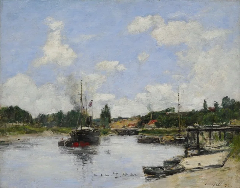 Saint-Valéry-sur-Somme, the Port, by Eugène Boudin, oil, 1896