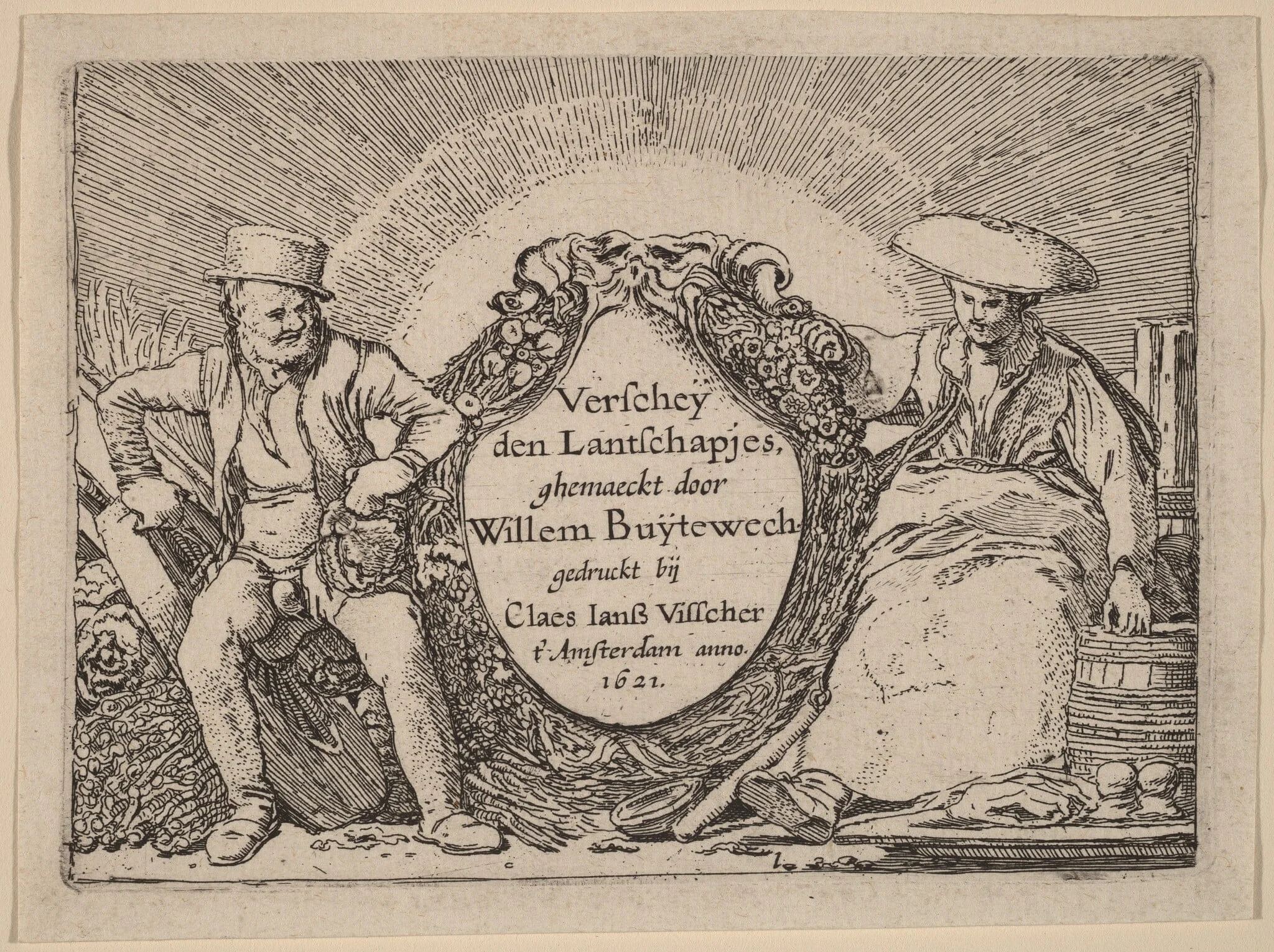 Title Plate, by Willem Buytewech, ink, 1621