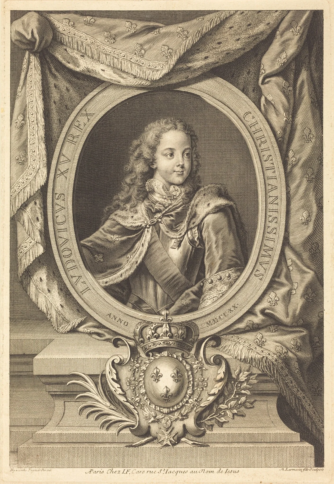 Louis XV, by Nicolas de Larmessin IV, ink, 1720