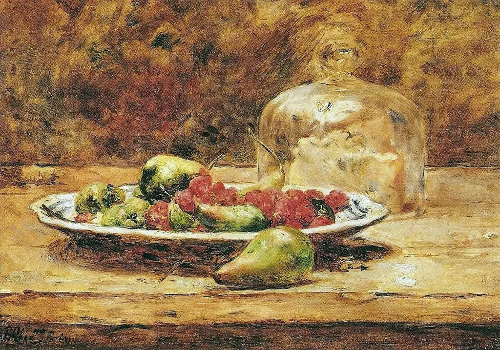 Still life - Pears and strawberries