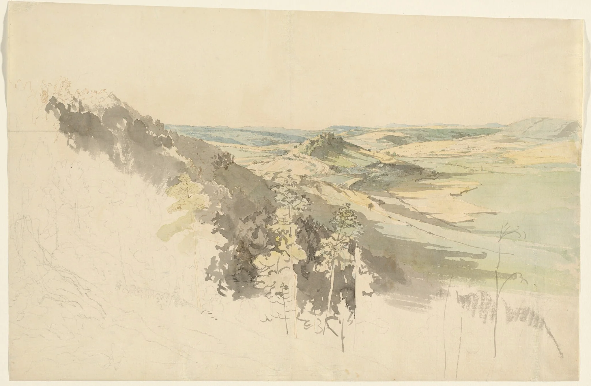 Hilly Landscape with Landsberg Castle