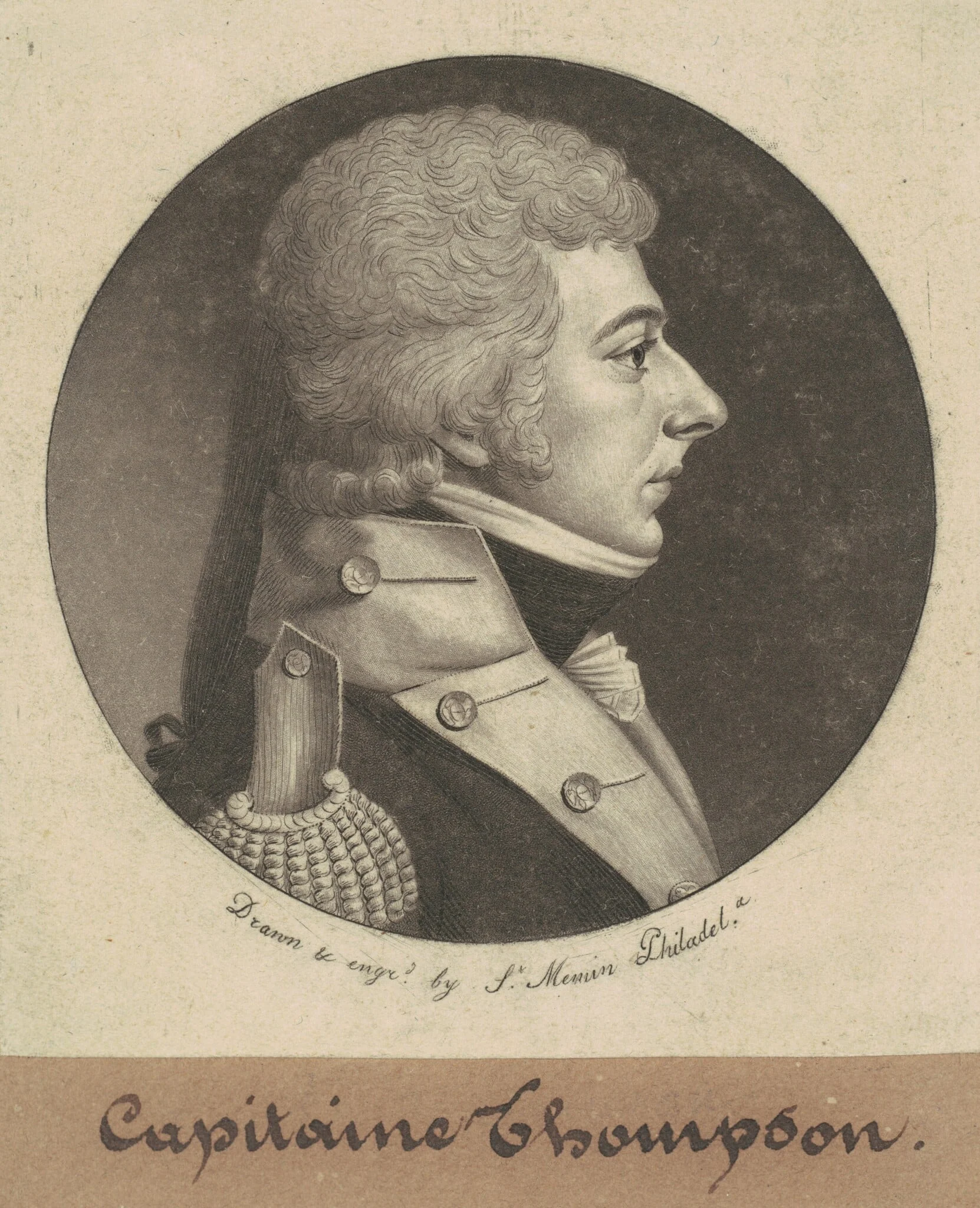 James Thompson, by Charles Balthazar Julien Févret de Saint-Mémin, ink, 1801