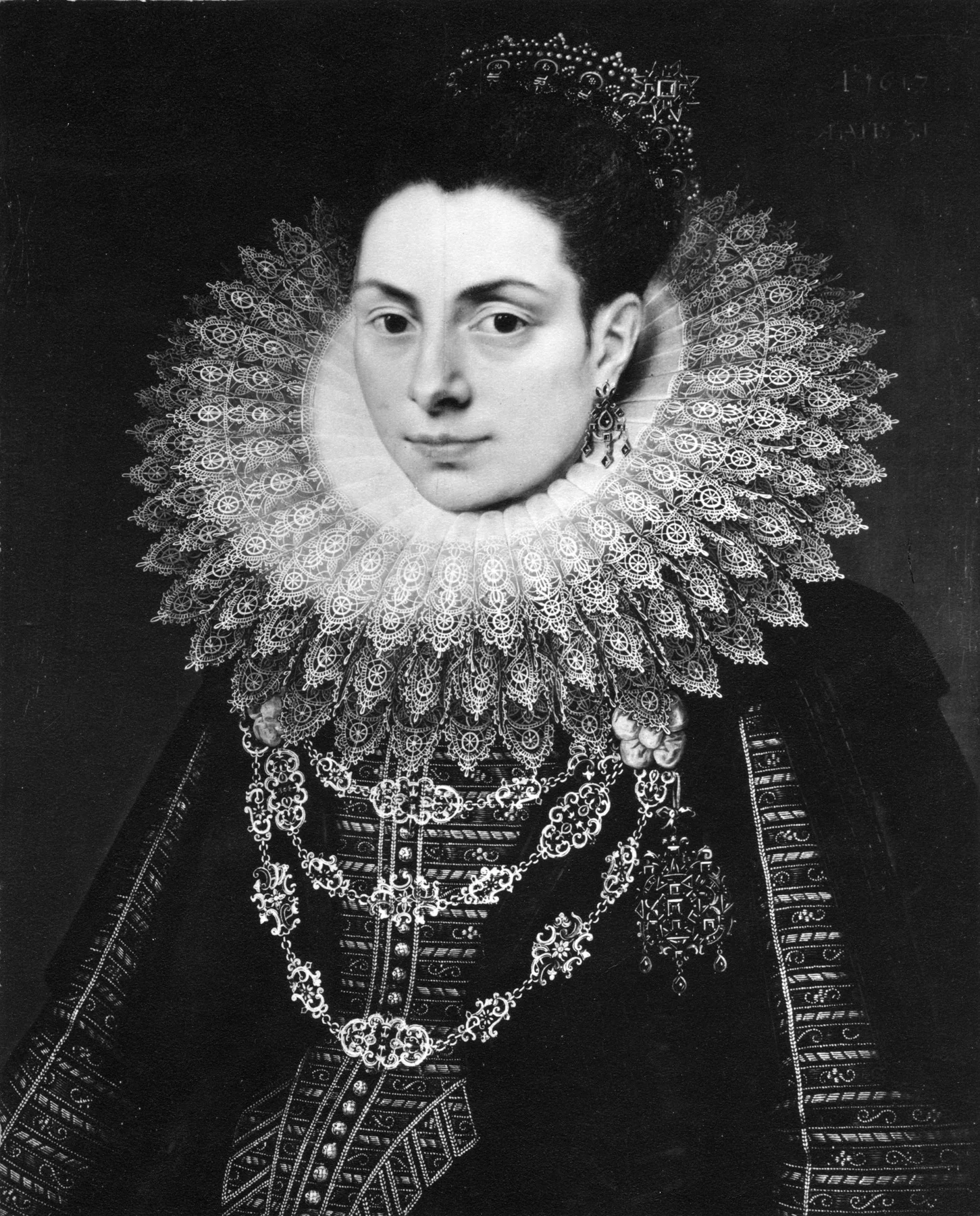 Portrait of a Noblewoman, by Frans Pourbus, the Younger, oil, 1617