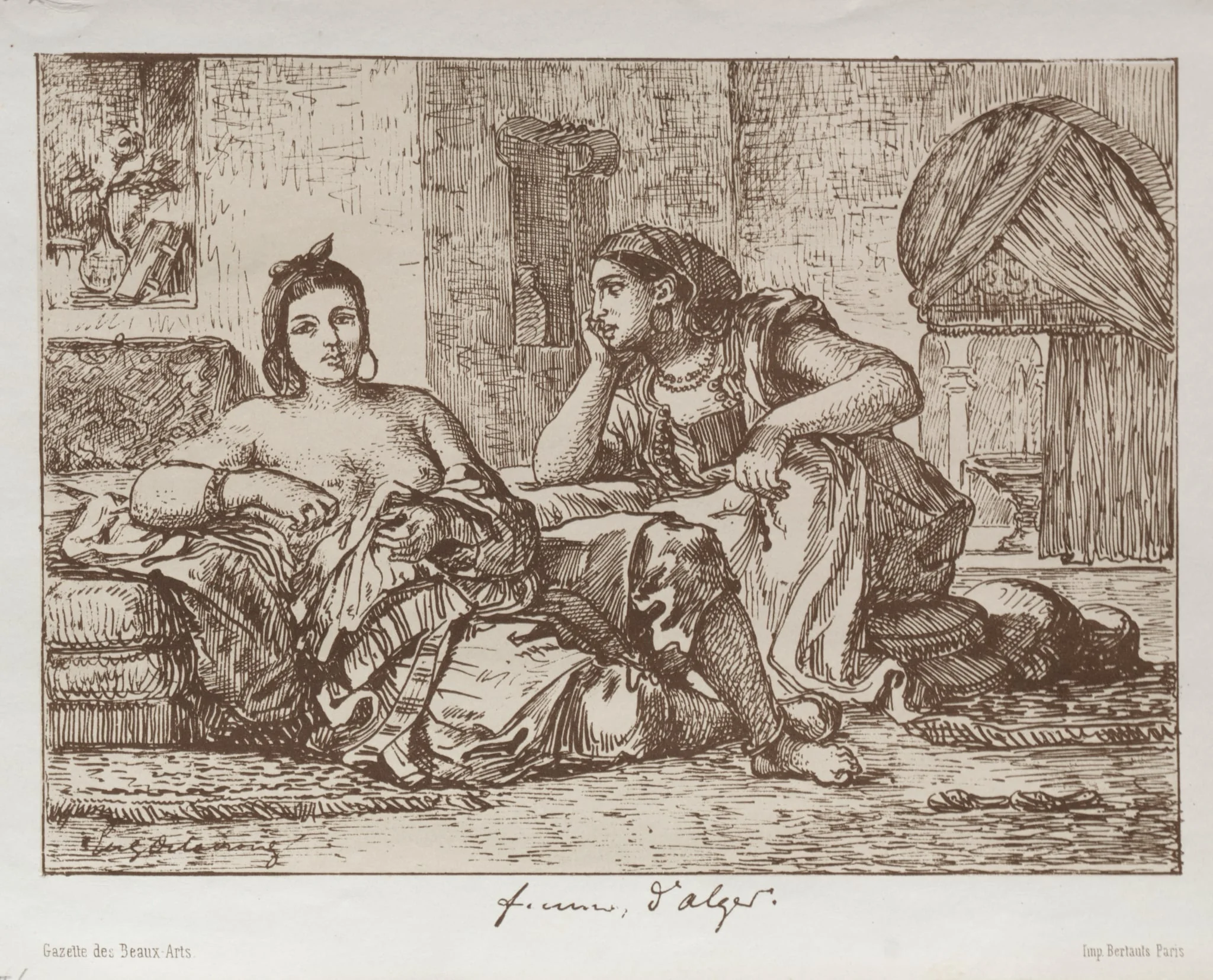 Women of Algiers, by Eugène Delacroix, 1833