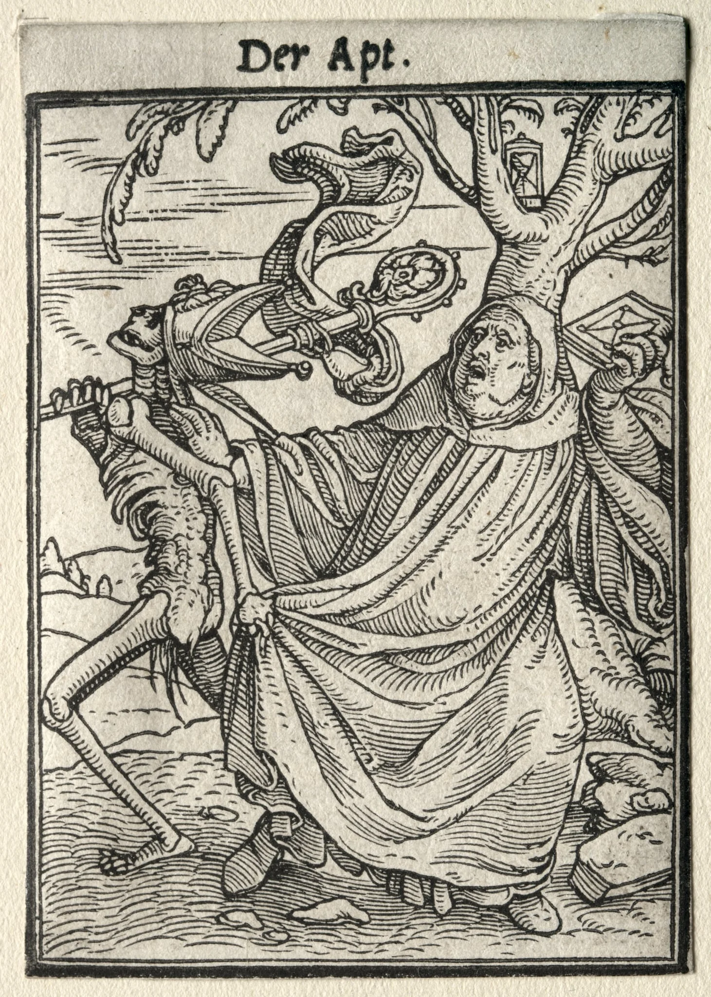 Dance of Death:  The Abbot, by Hans Holbein the Younger, 1526