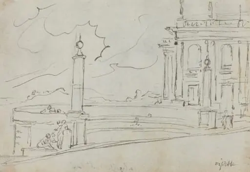 The Ripetta in Rome [verso]