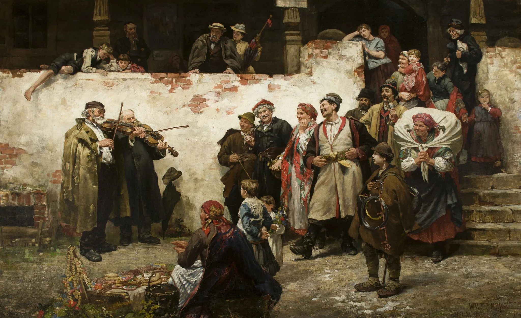 Familiar Note, by Wincenty Wodzinowski, oil, 1900