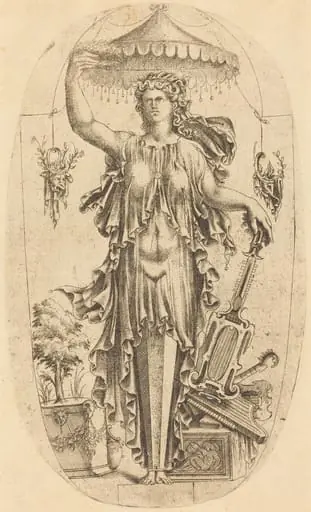 Woman with Musical Instrument