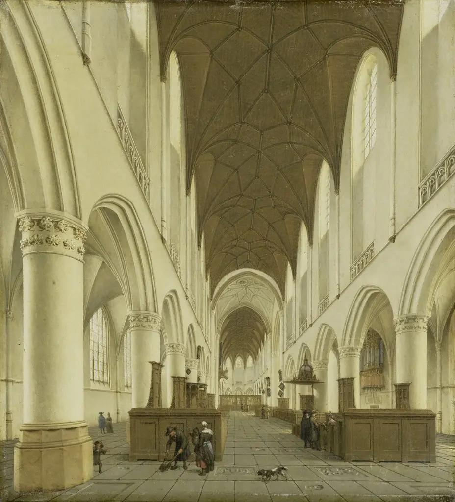 The interior of Saint Bavo's Church in Haarlem