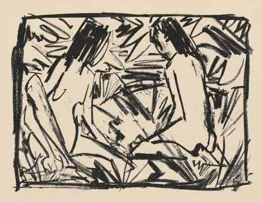 Badende (Bathers) from Deutsche Graphiker der Gegenwart (German Printmakers of Our Time)