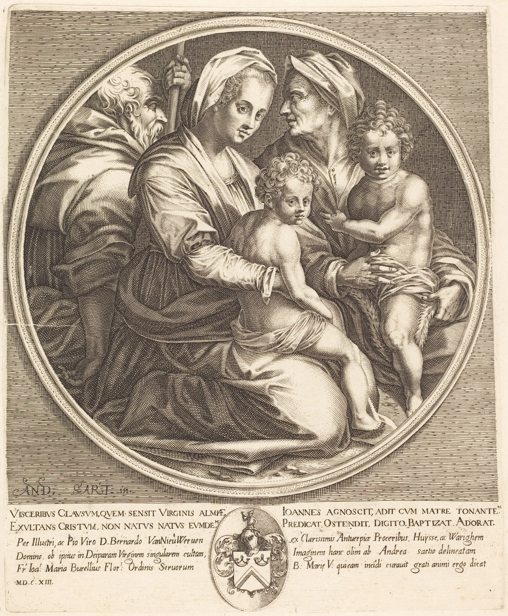 The Holy Family, by Jacques Callot, ink, 1613