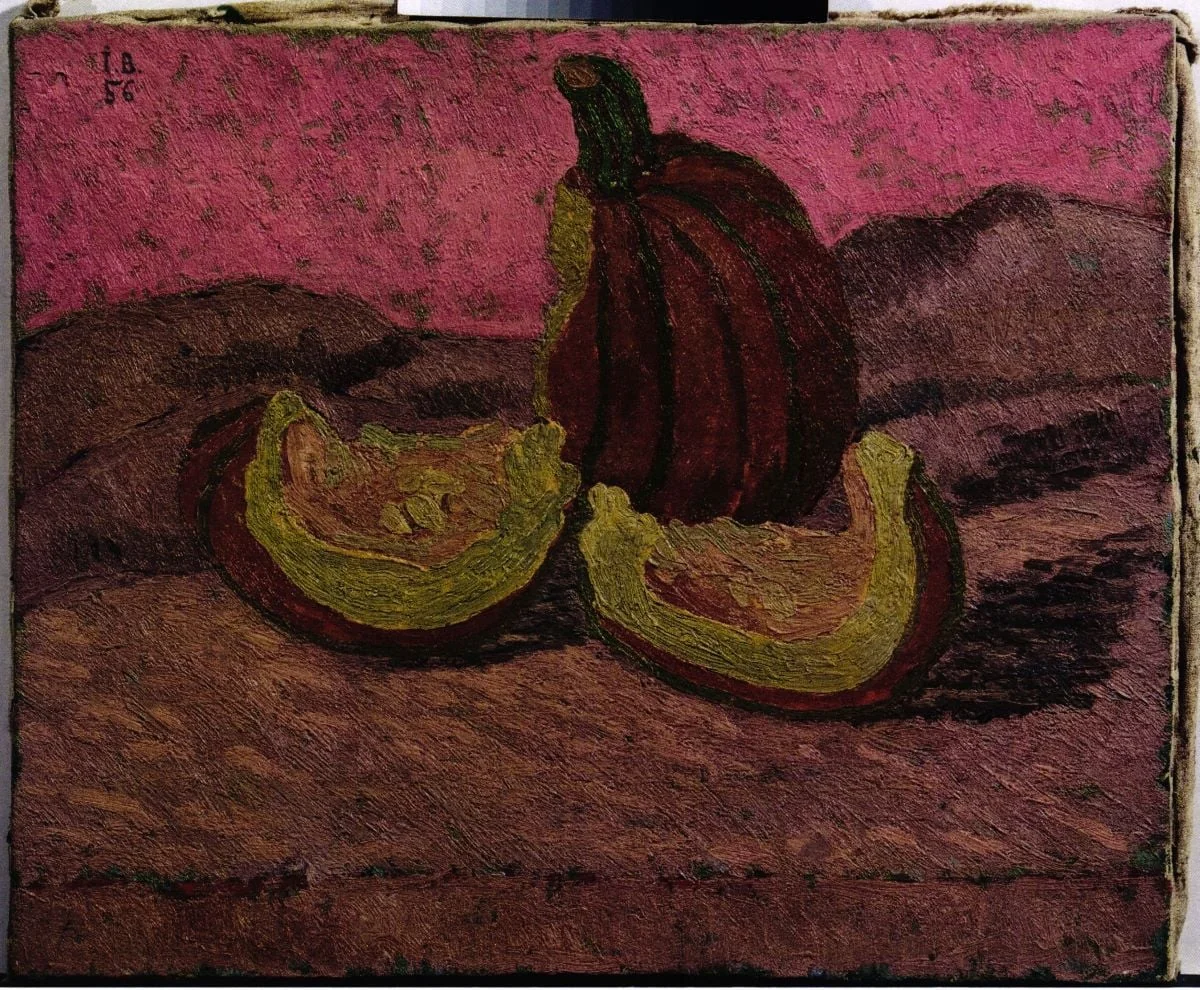 Natură moartă cu dovleac, by Ion Bițan, unspecified, 1956