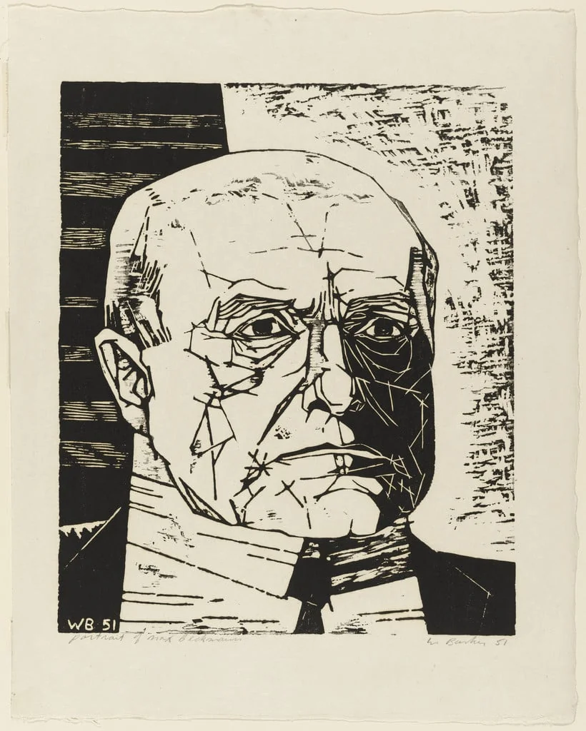 Untitled, by Walter William Barker, ink, 1951