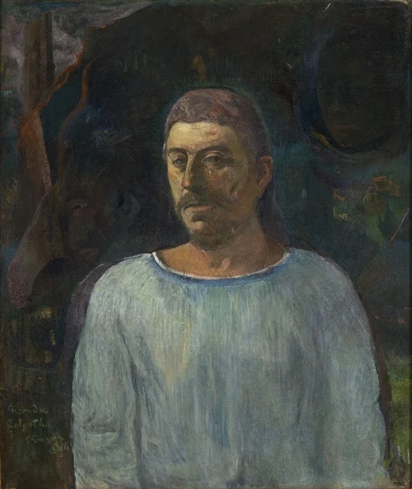Self-portrait (Near Golgotha), by Paul Gauguin, oil, 1898