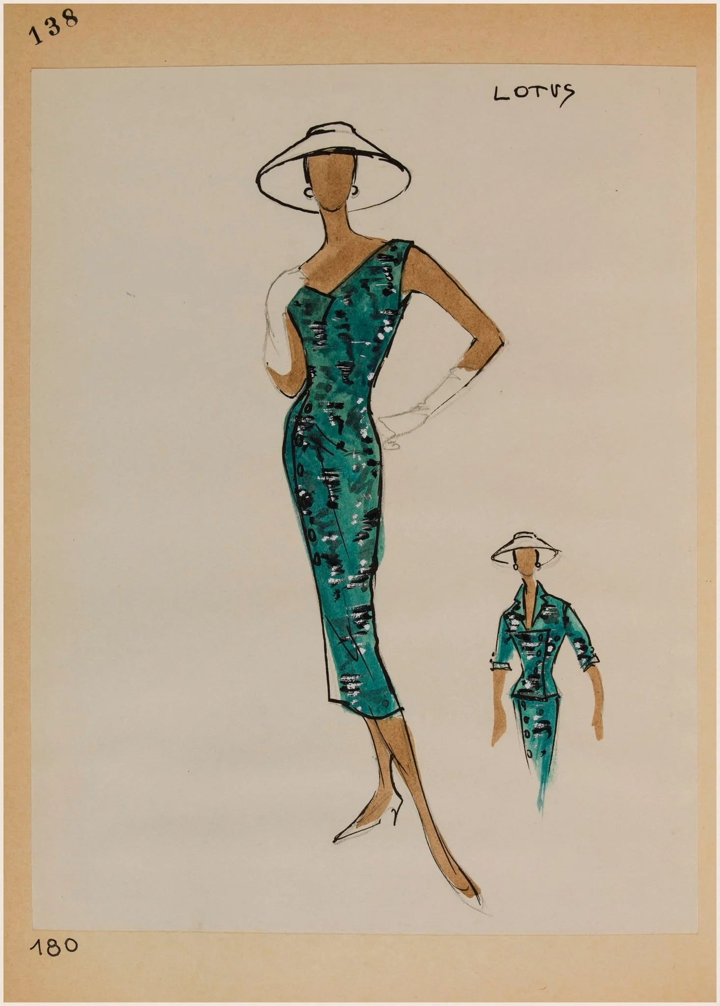 Lotus, by Marie-Louise Carven, 1956