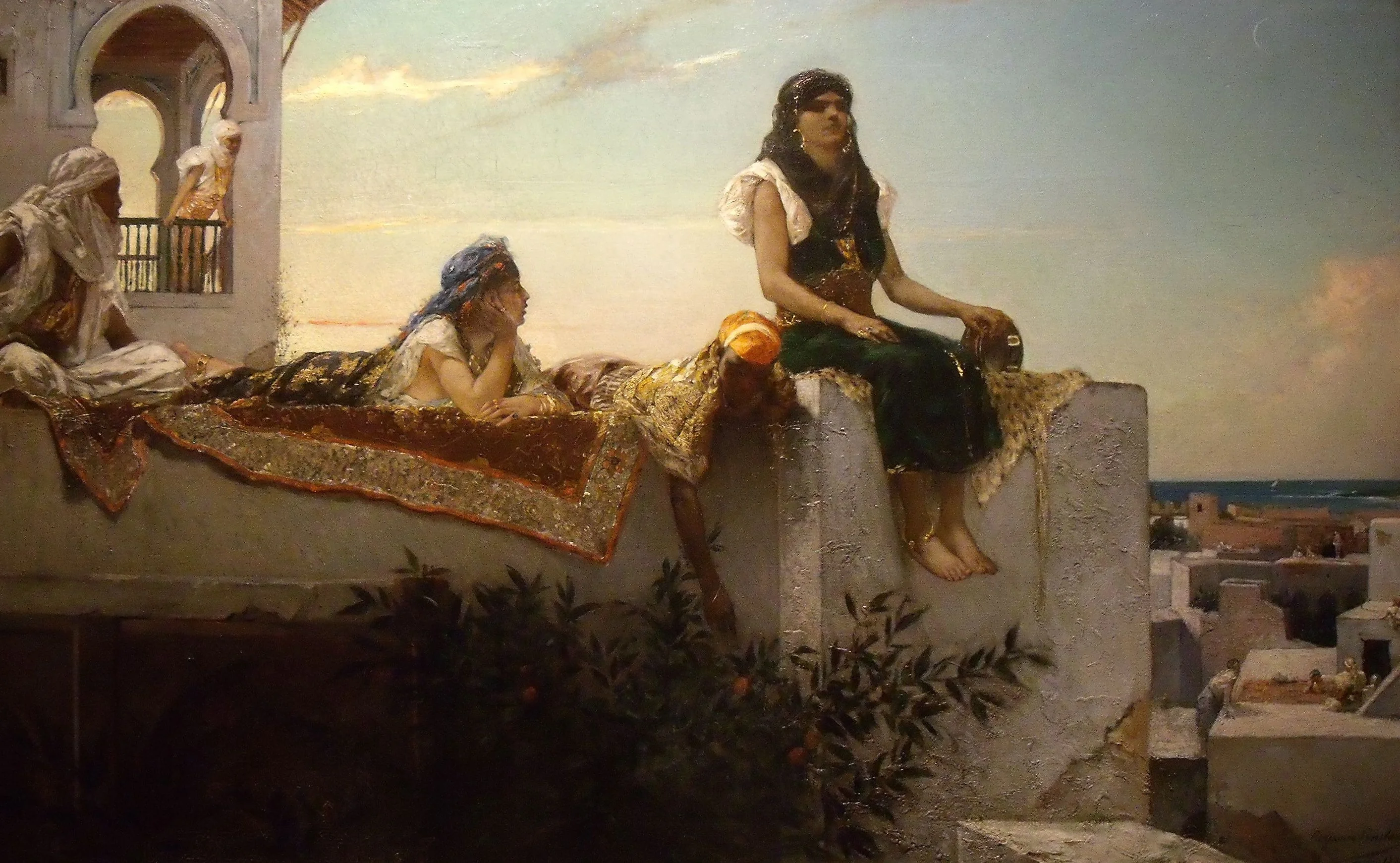 Evening on Terraces (Morocco), by Jean-Joseph Benjamin-Constant, oil, 1890