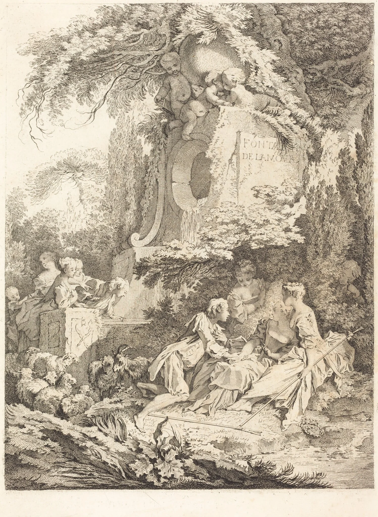 La Fontaine de l'Amour, by Pierre-Alexandre Aveline, 1738