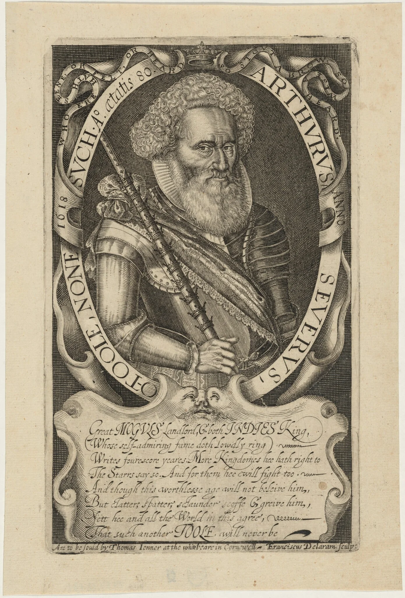 Arthur O'Toole, by Francis Delaram, ink, 1618