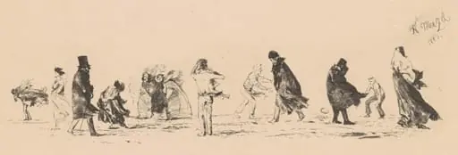 Untitled (Figures in a Strong Wind)