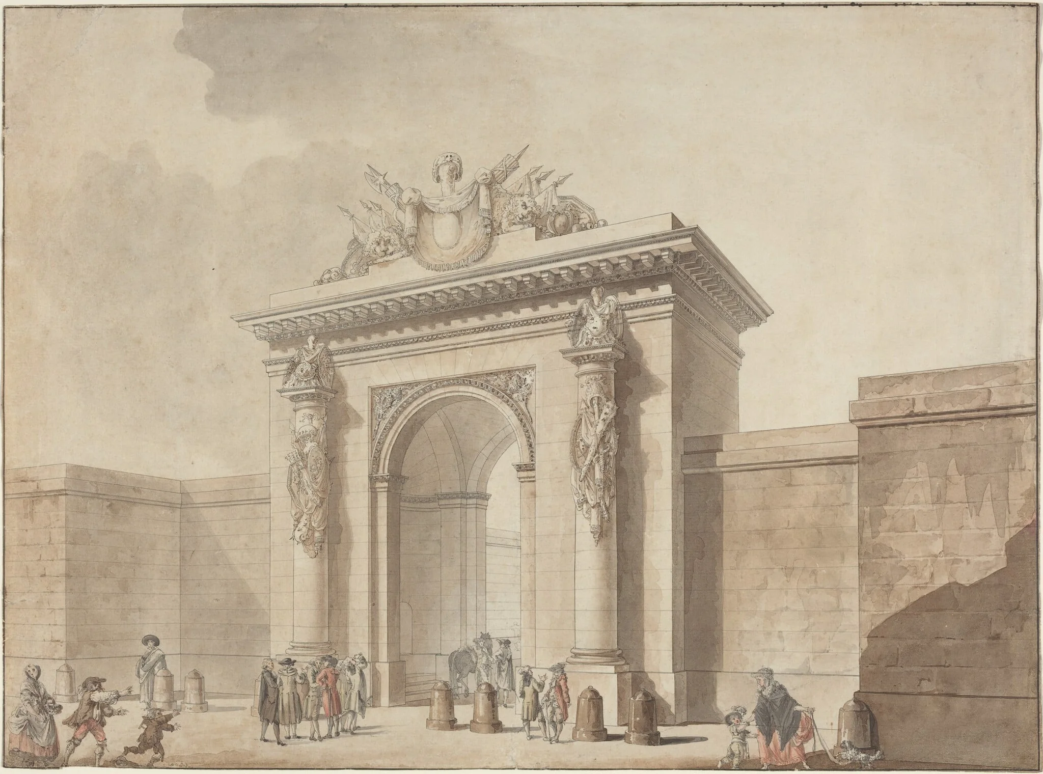 Portal of the Hôtel d'Uzès, rue Montmartre, Paris