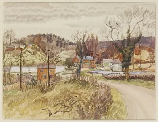 Looking towards The Boar Inn, near Modishall