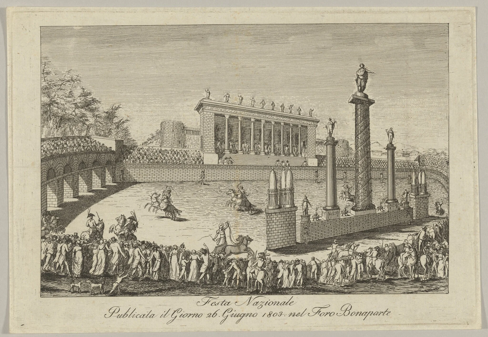 Festa Nazionale (National Holiday), by Italian 19th Century, ink, 1803