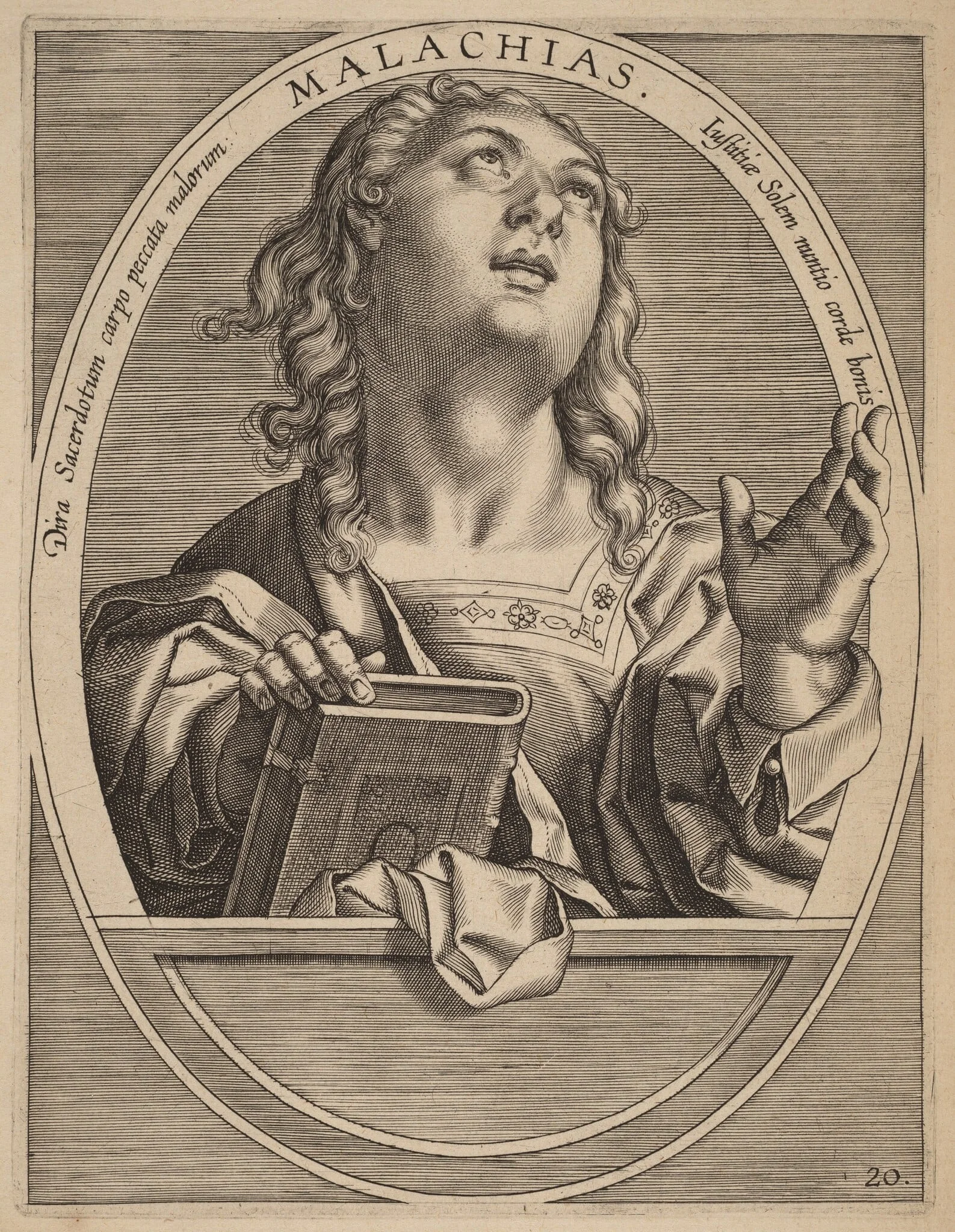 Malachias, by Theodor Galle, ink, 1613